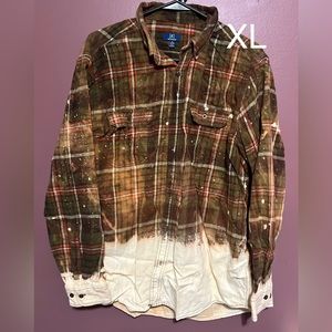 Distressed/bleached flannels